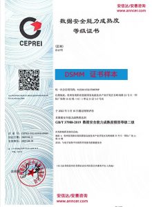 DSMM認(rèn)證證書